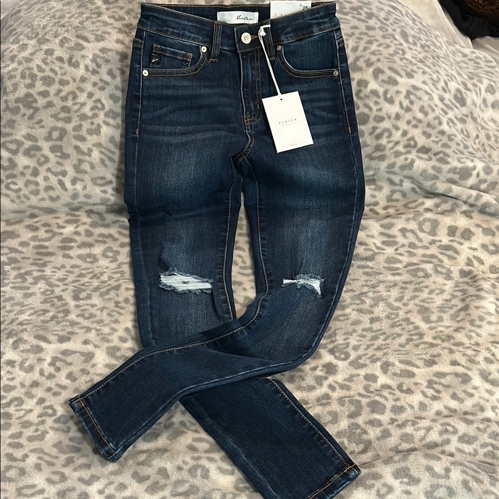 KanCan Blue Skinny Jeans Distressed Stretch